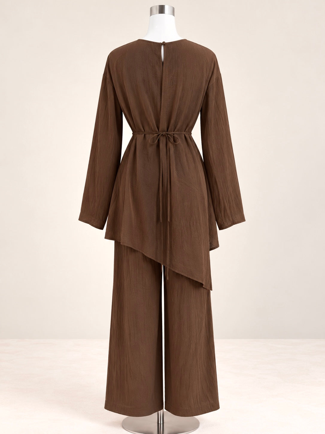 NADINE CRINKLE TOP (TRUFFLE)