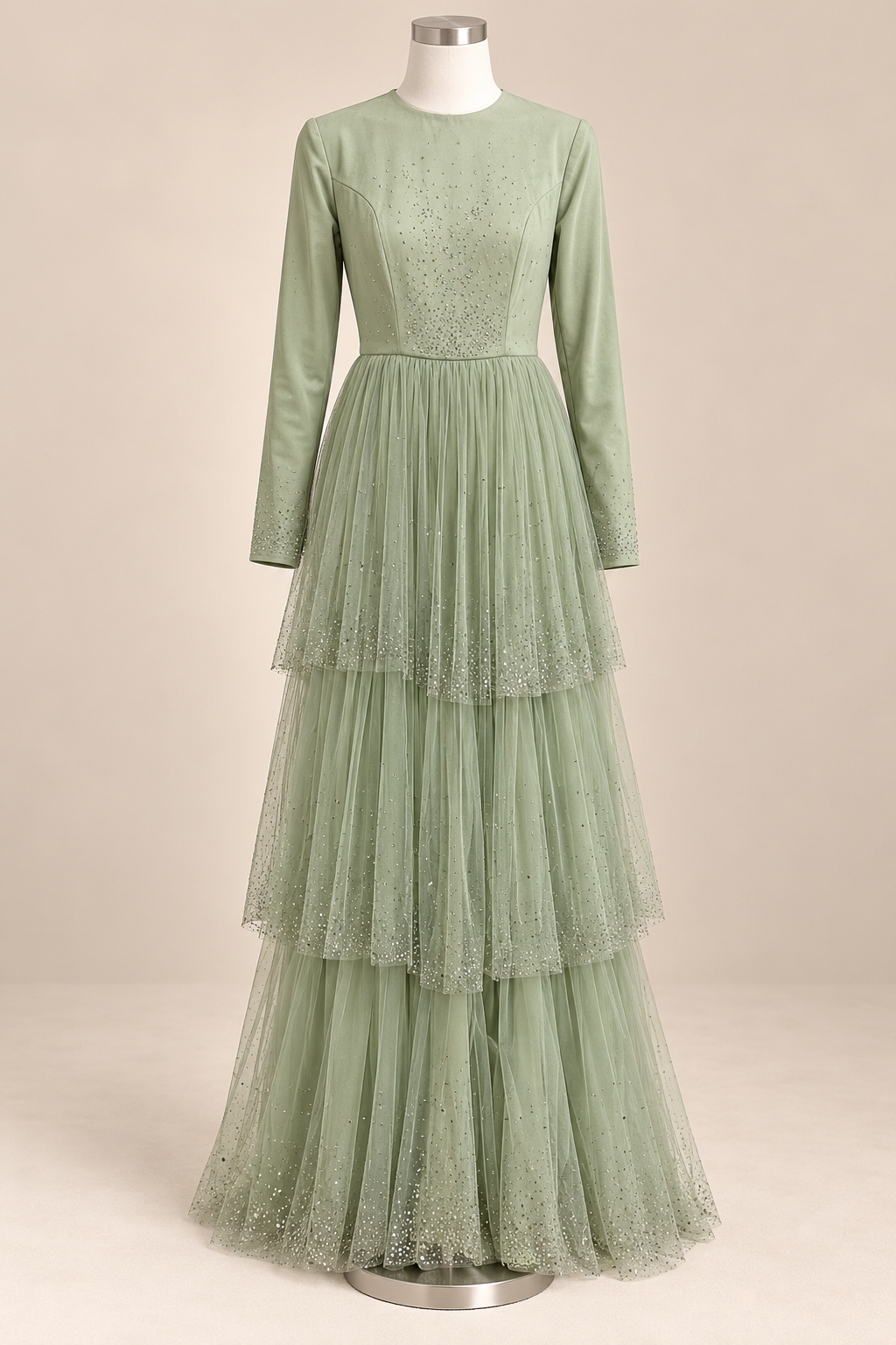 FARAH EVENING DRESS (MINT)