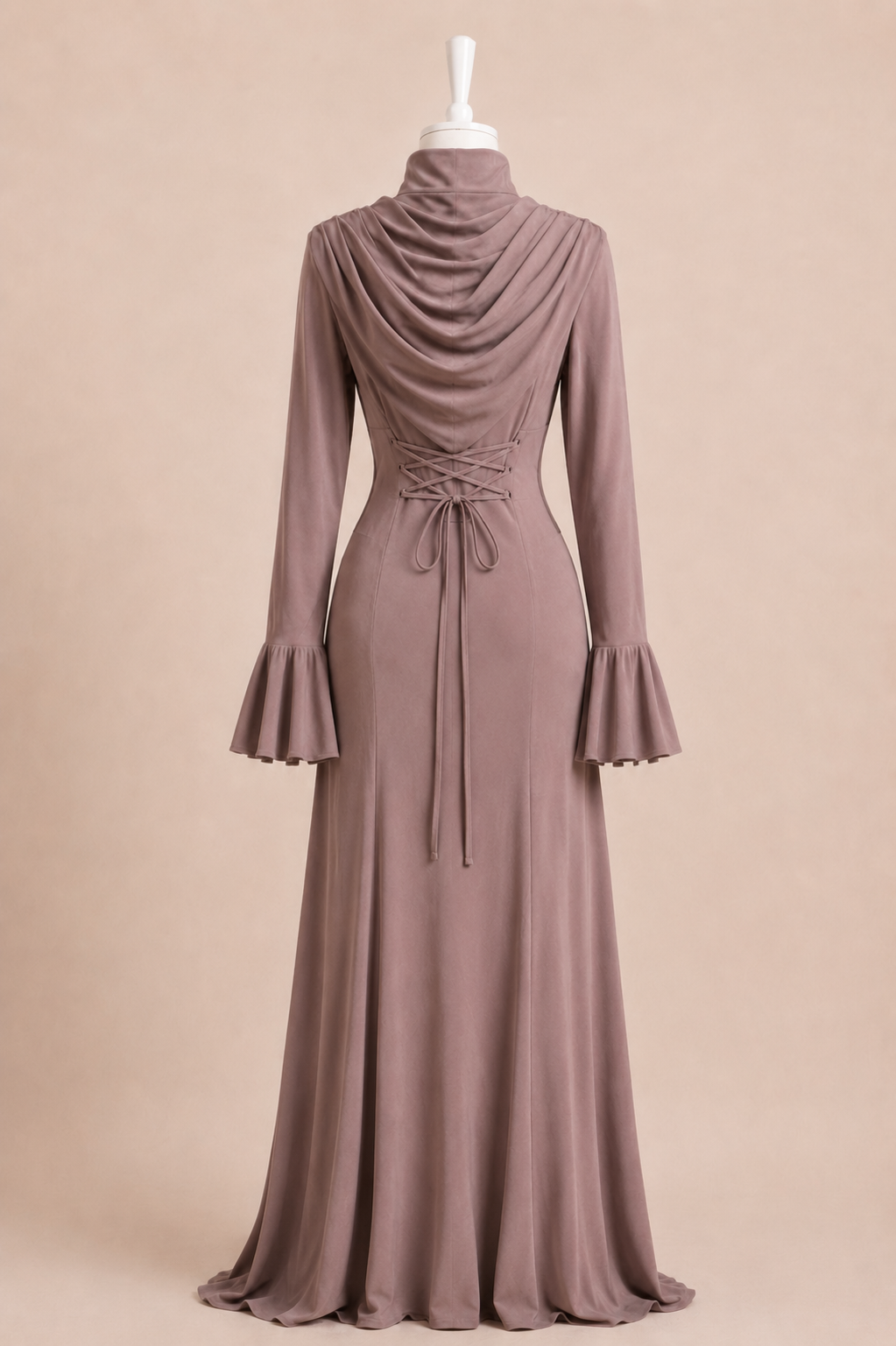 NAILA EVENING DRESS (MOCHA)