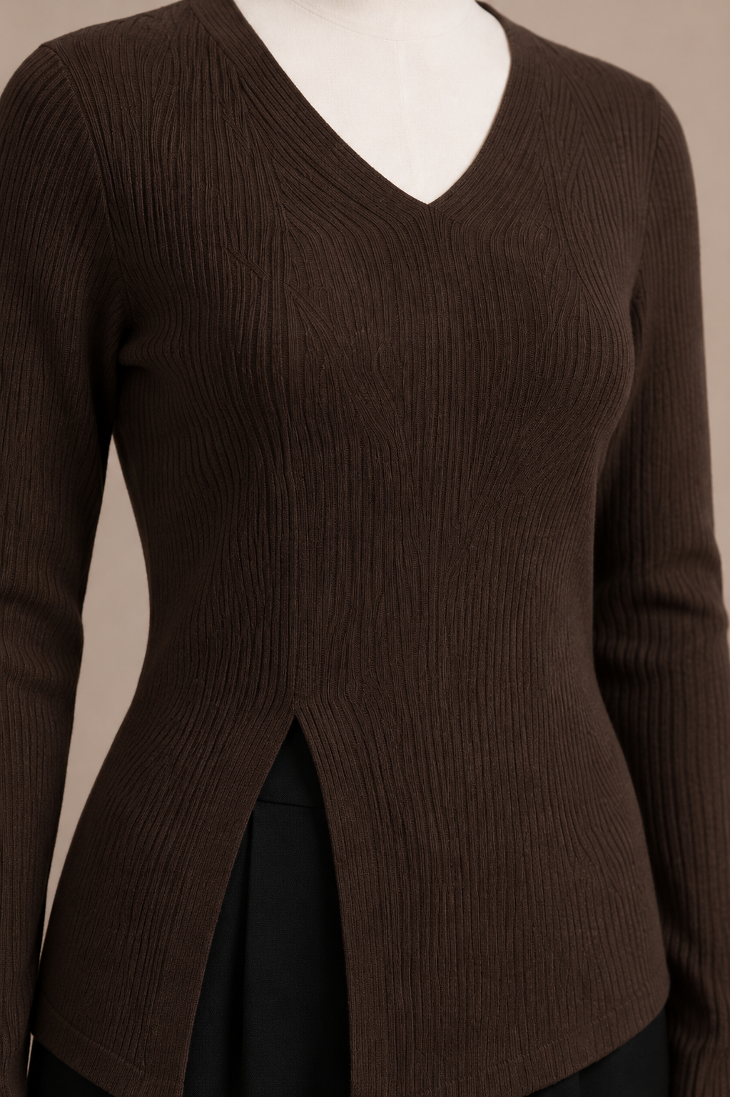 MAYA KNIT TOP (CHOCOLATE)