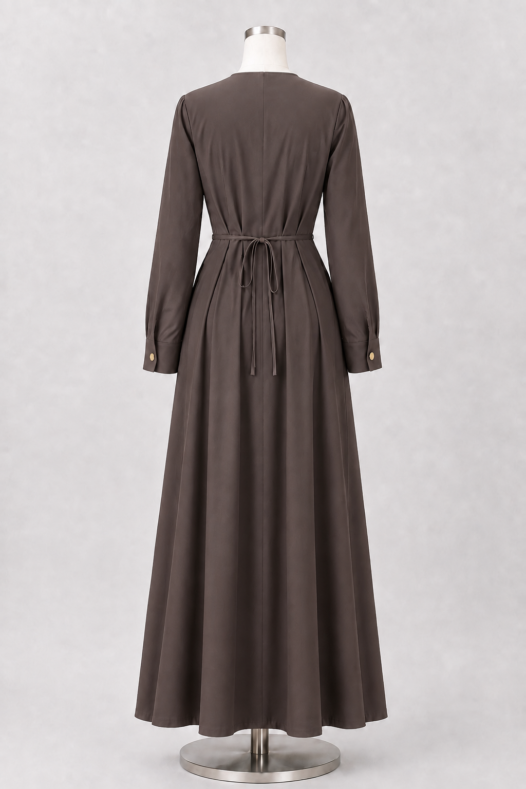 ZAINAH PLEATED DRESS (CHARCOAL)