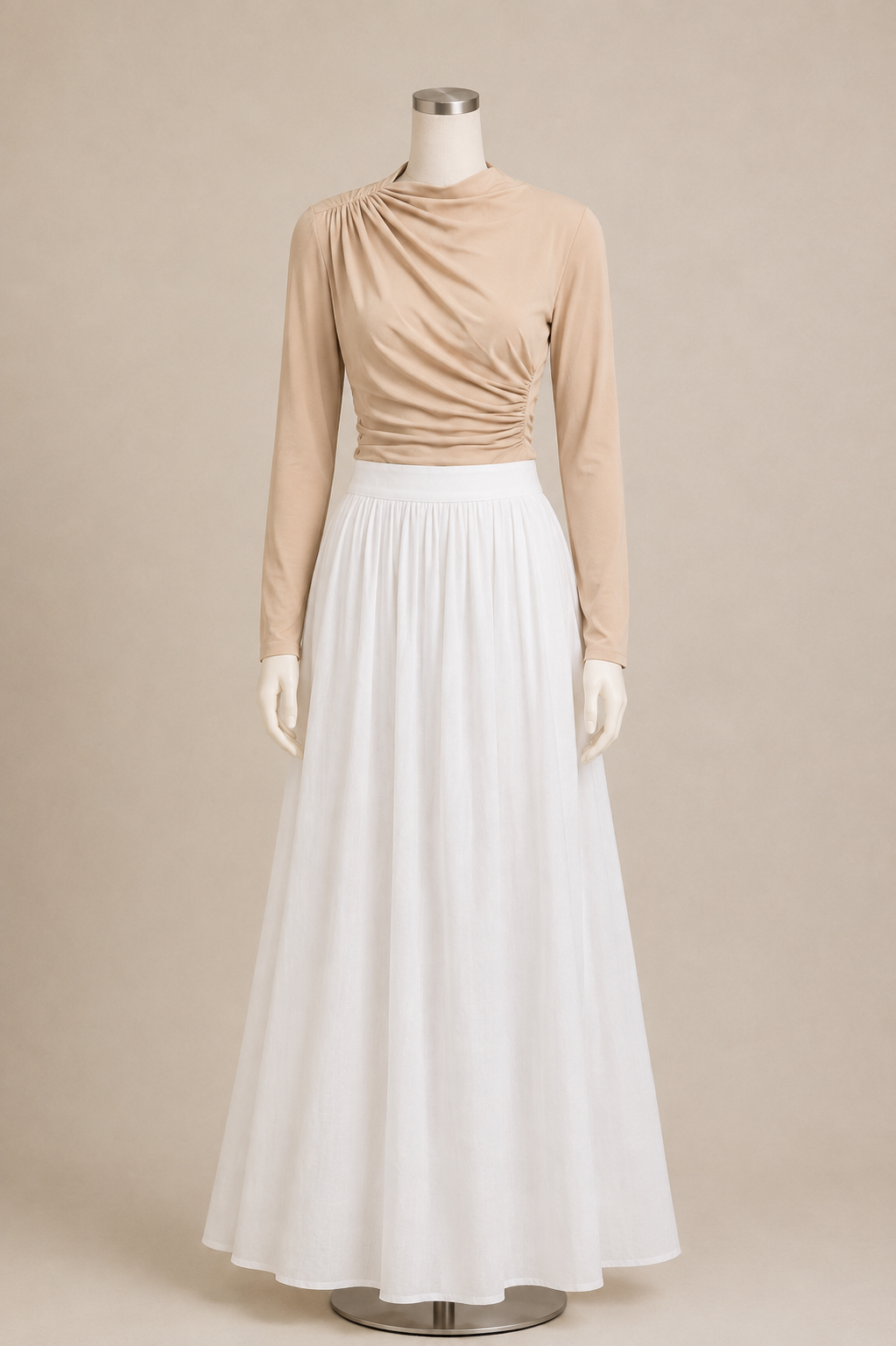 MAYA RUCHED TOP (NUDE)