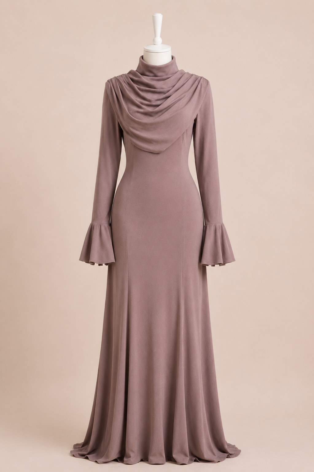 NAILA EVENING DRESS (MOCHA)