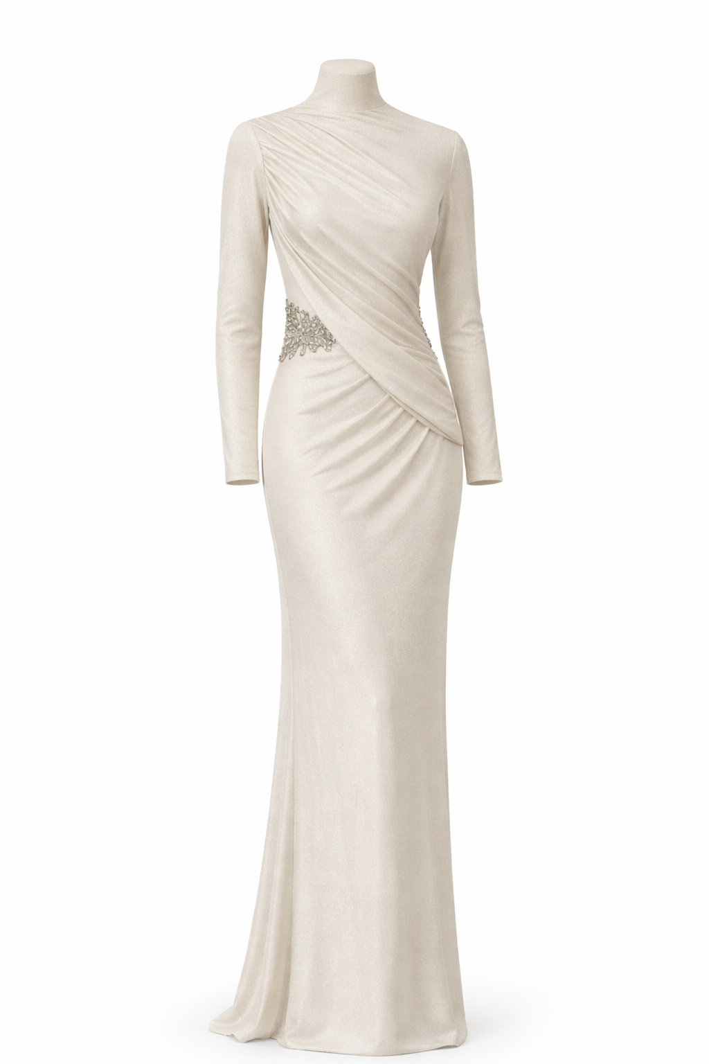 CELINE EVENING DRESS (WHITE)