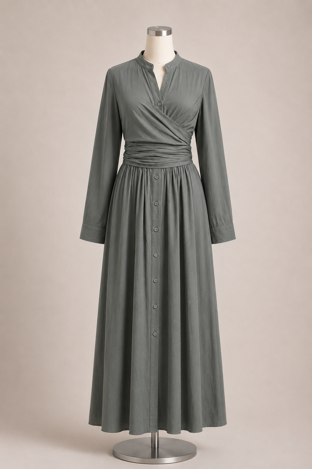 MYA WRAP DRESS (OLIVE)