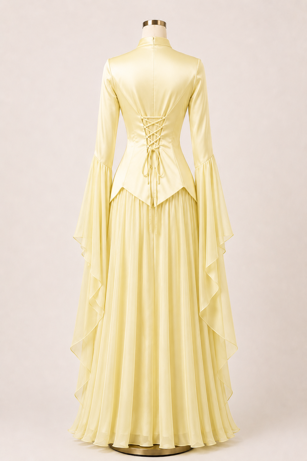 NOELLE EVENING DRESS (BUTTER YELLOW)
