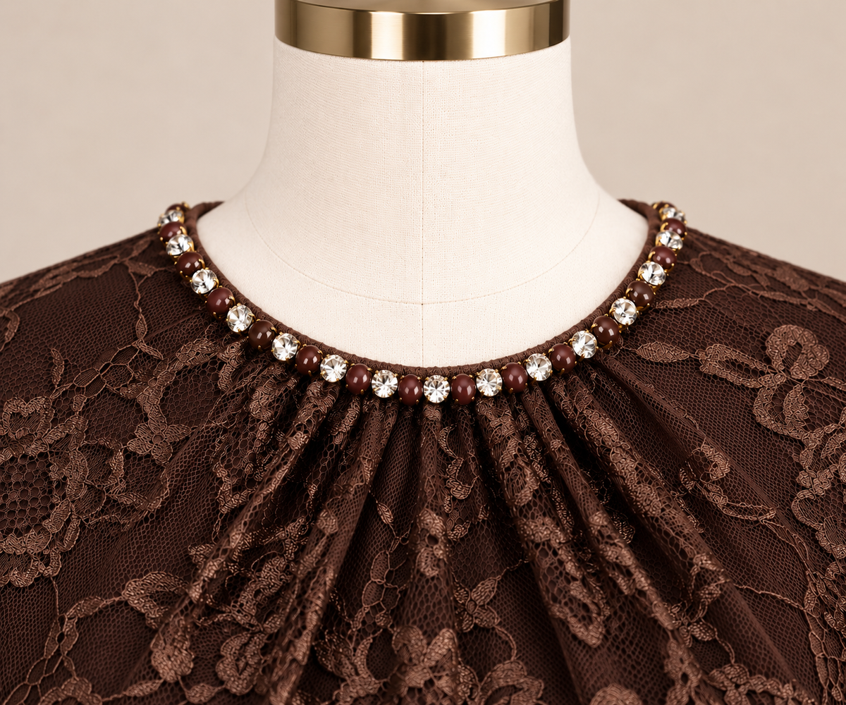 SABRINA LACE DRESS (UMBER)