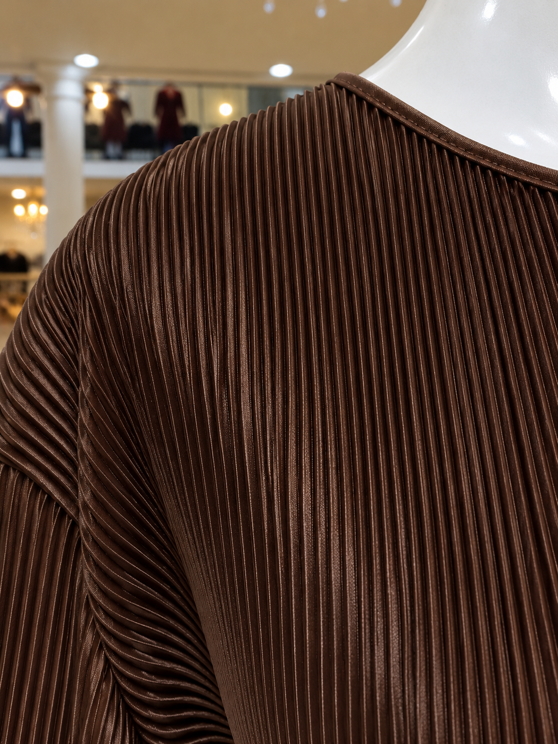 MICRO PLEAT SET (BROWN)