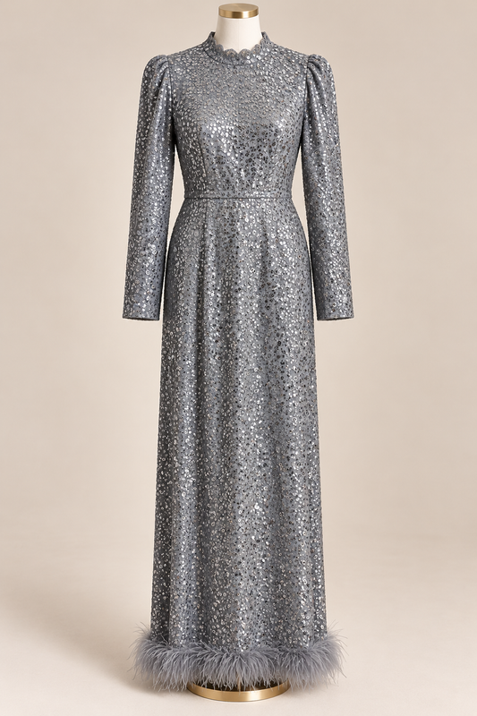 GEORGIA EVENING DRESS (GRAY)