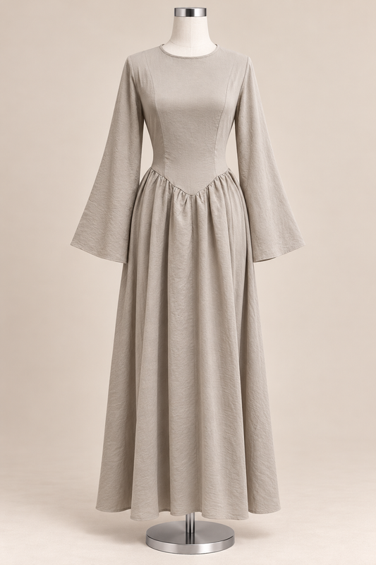 MARIAH CORSET DRESS (TAUPE)