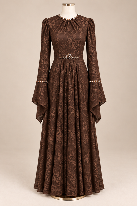 SABRINA LACE DRESS (UMBER)