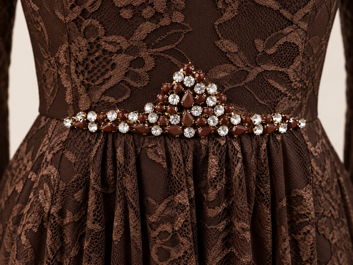 SABRINA LACE DRESS (UMBER)