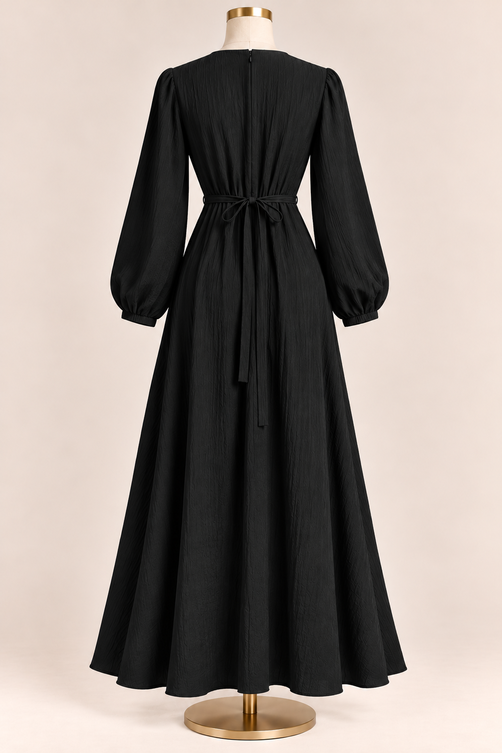 YASMINA CRINKLE DRESS (BLACK)