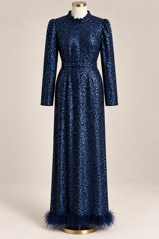 GEORGIA EVENING DRESS (NAVY)
