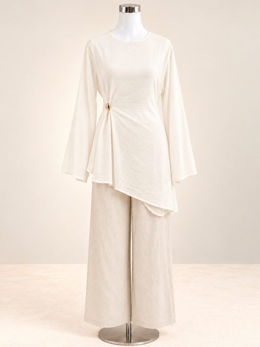 NADINE CRINKLE TOP (WHITE)
