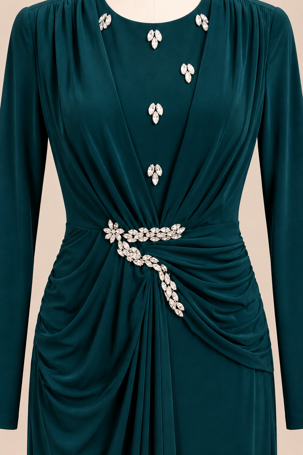 BUSHRA EVENING DRESS (EMERALD)