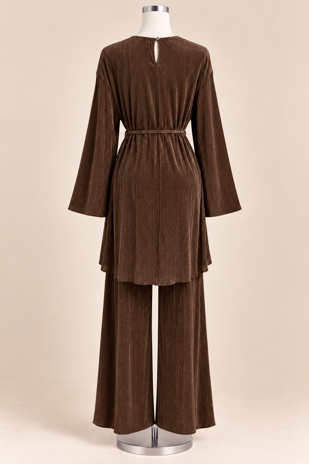 MICRO PLEAT SET (BROWN)