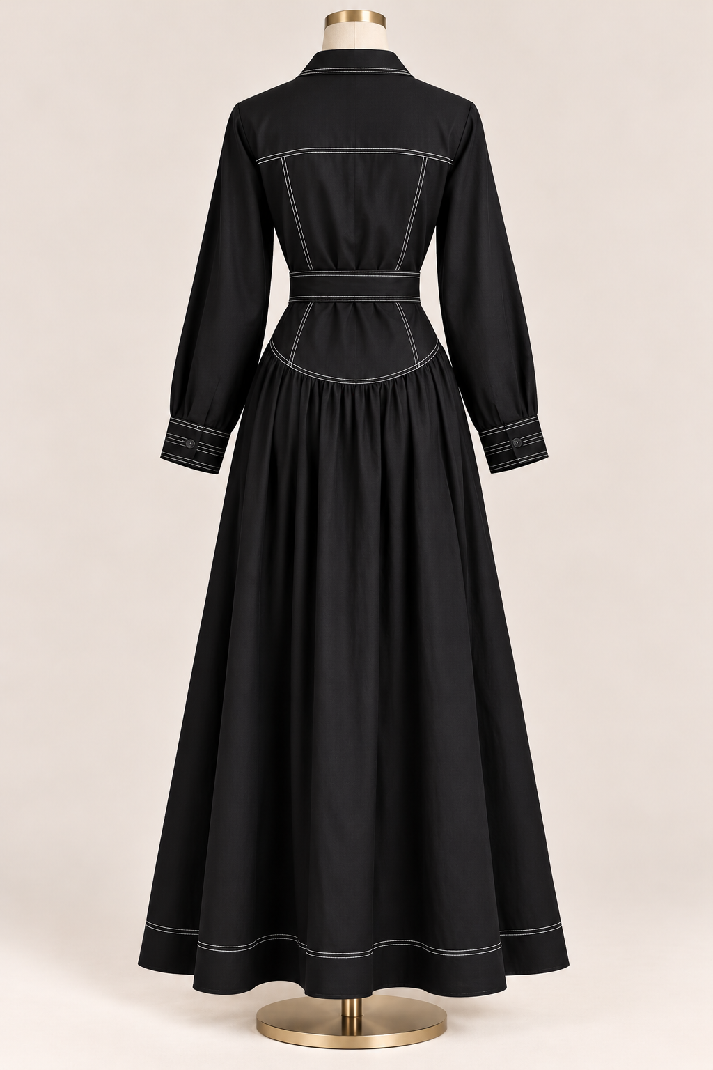 HANAN EMBROIDERED DRESS (BLACK)