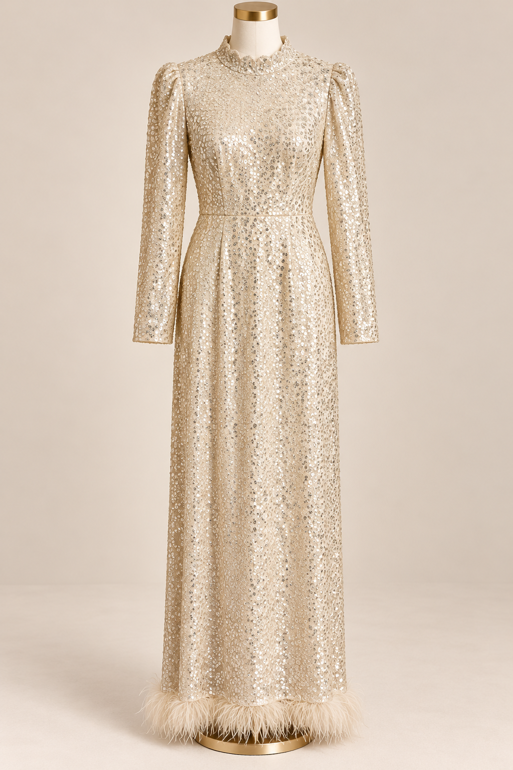 GEORGIA EVENING DRESS (CREAM)