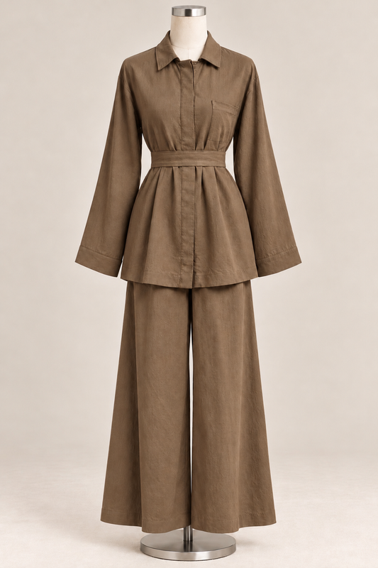 SAMIRA LINEN SET (OLIVE)