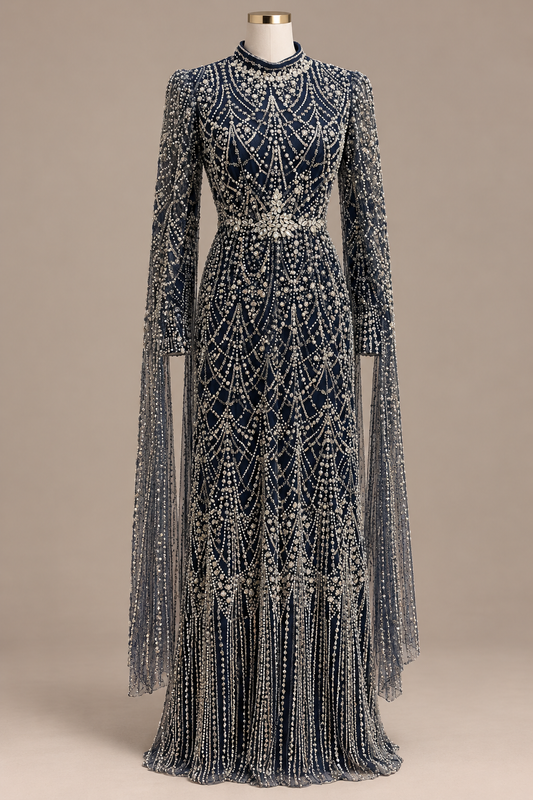 KAREEMA EVENING DRESS (MIDNIGHT)