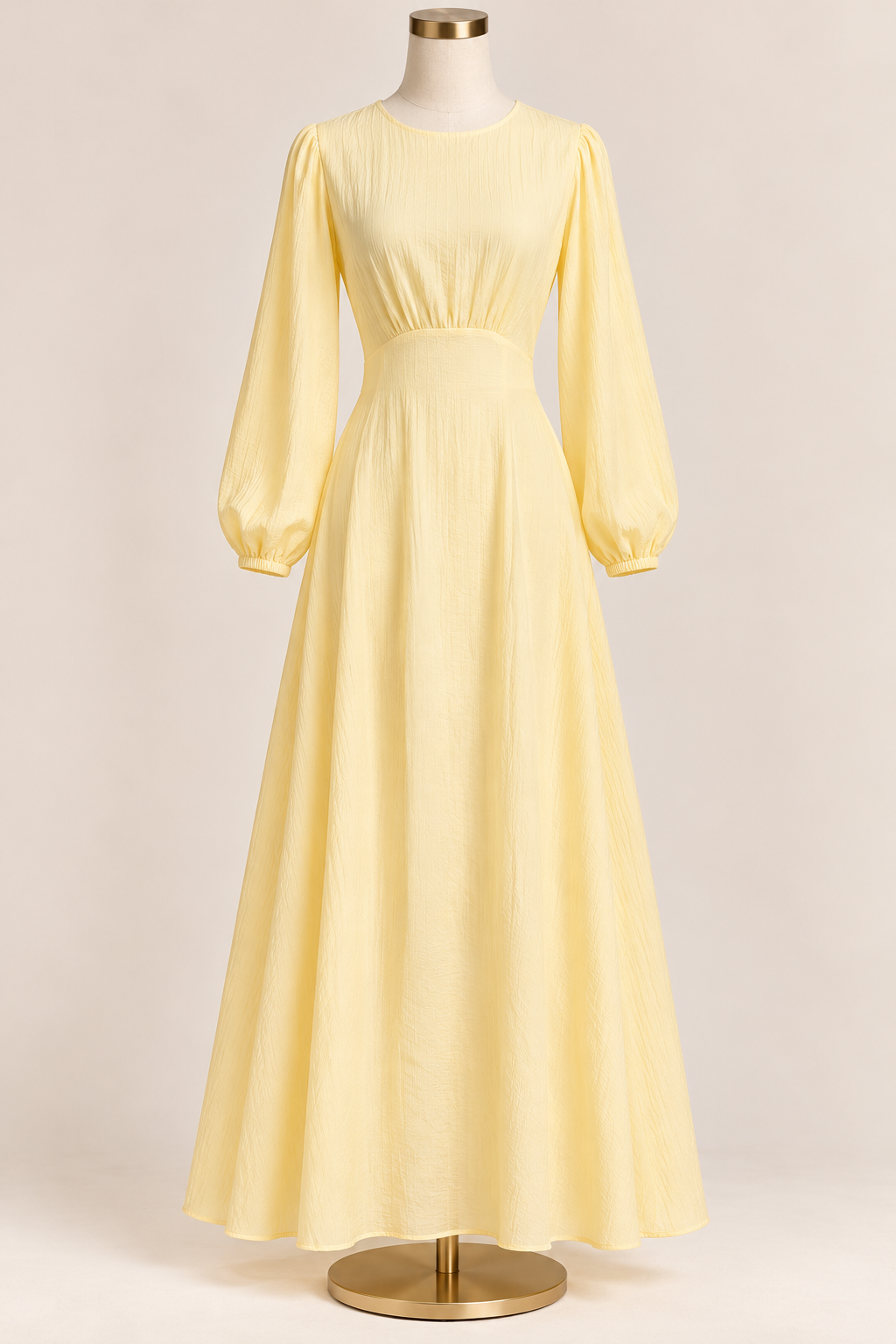 YASMINA CRINKLE DRESS (BUTTER YELLOW)