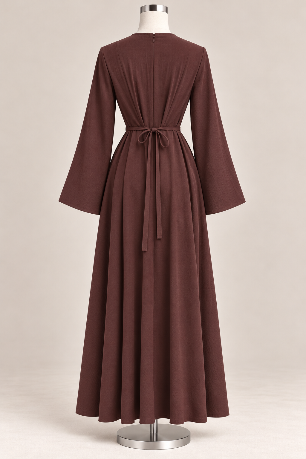WARDA BUTTON DRESS (MAHOGANY)