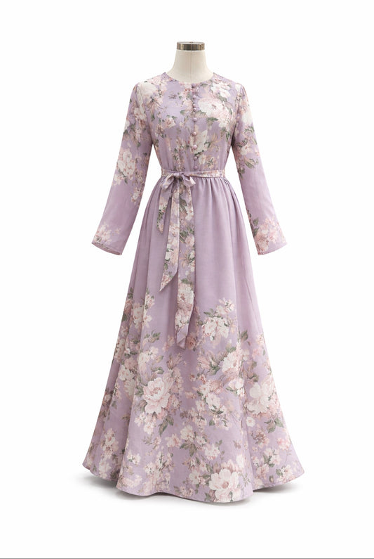 LILAC FLORAL DRESS