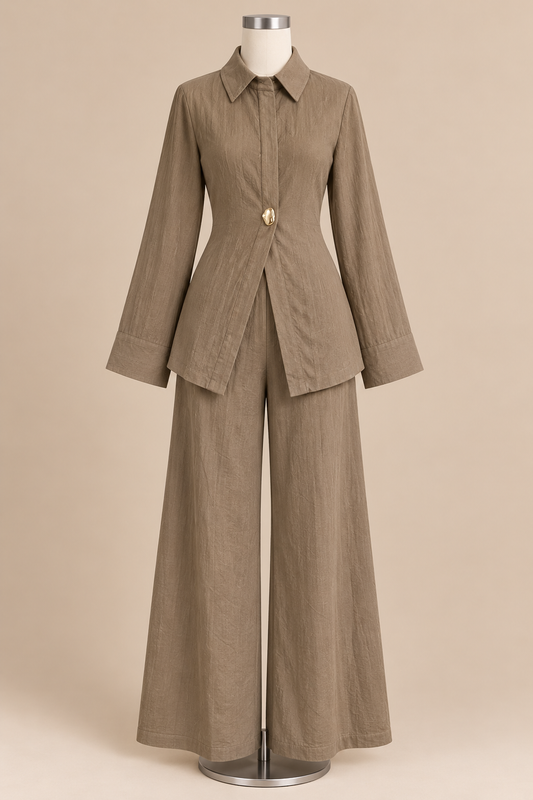 NYA LINEN SET (OLIVE)