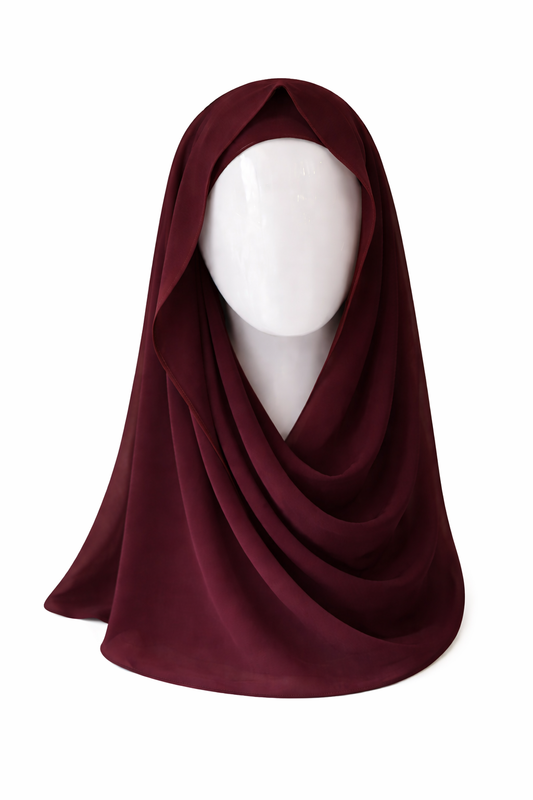 CHIFFON SHAWL BURGUNDY