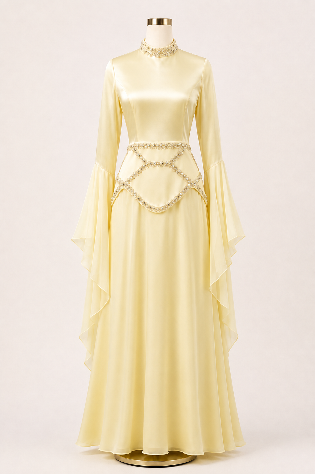 NOELLE EVENING DRESS (BUTTER YELLOW)