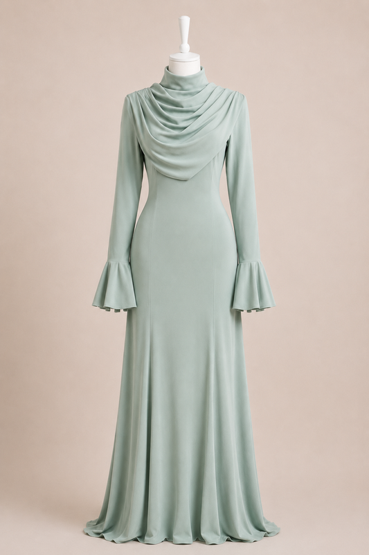 NAILA EVENING DRESS (MINT)