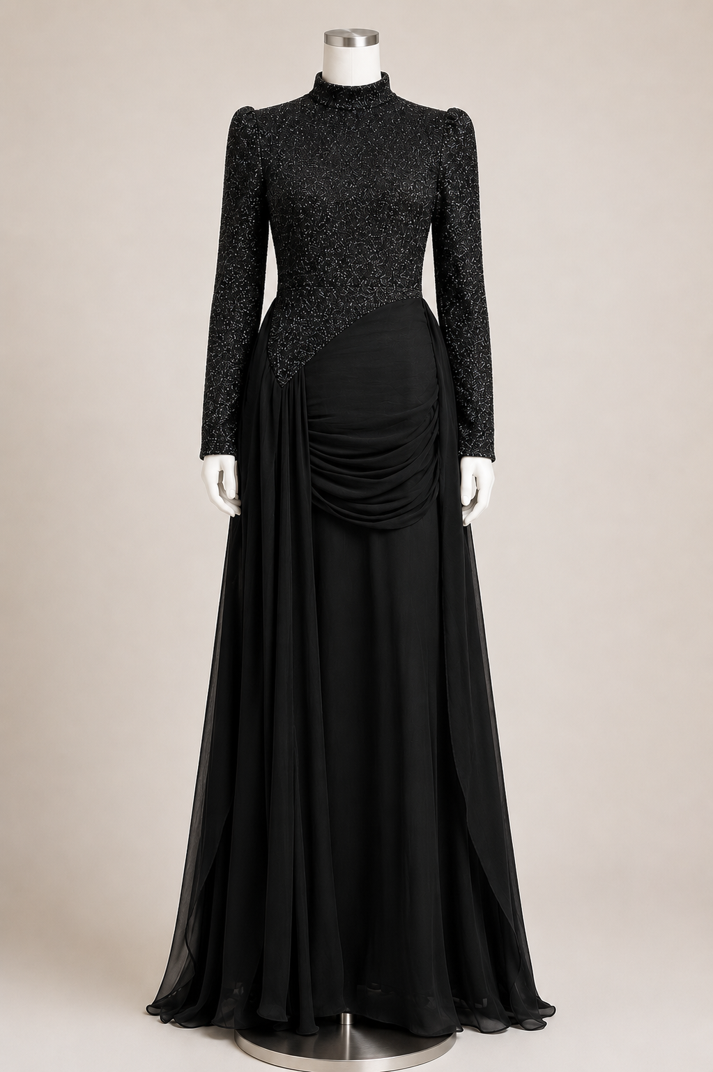 INARAH EVENING DRESS (BLACK)