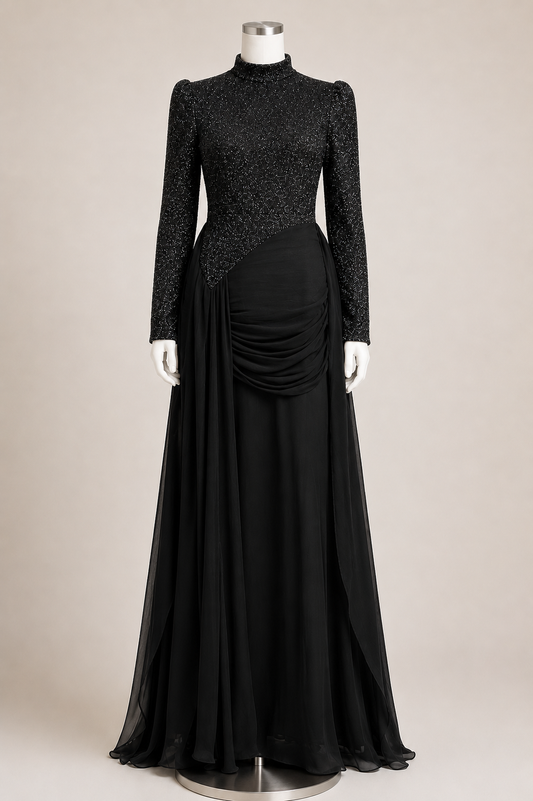 INARAH EVENING DRESS (BLACK)