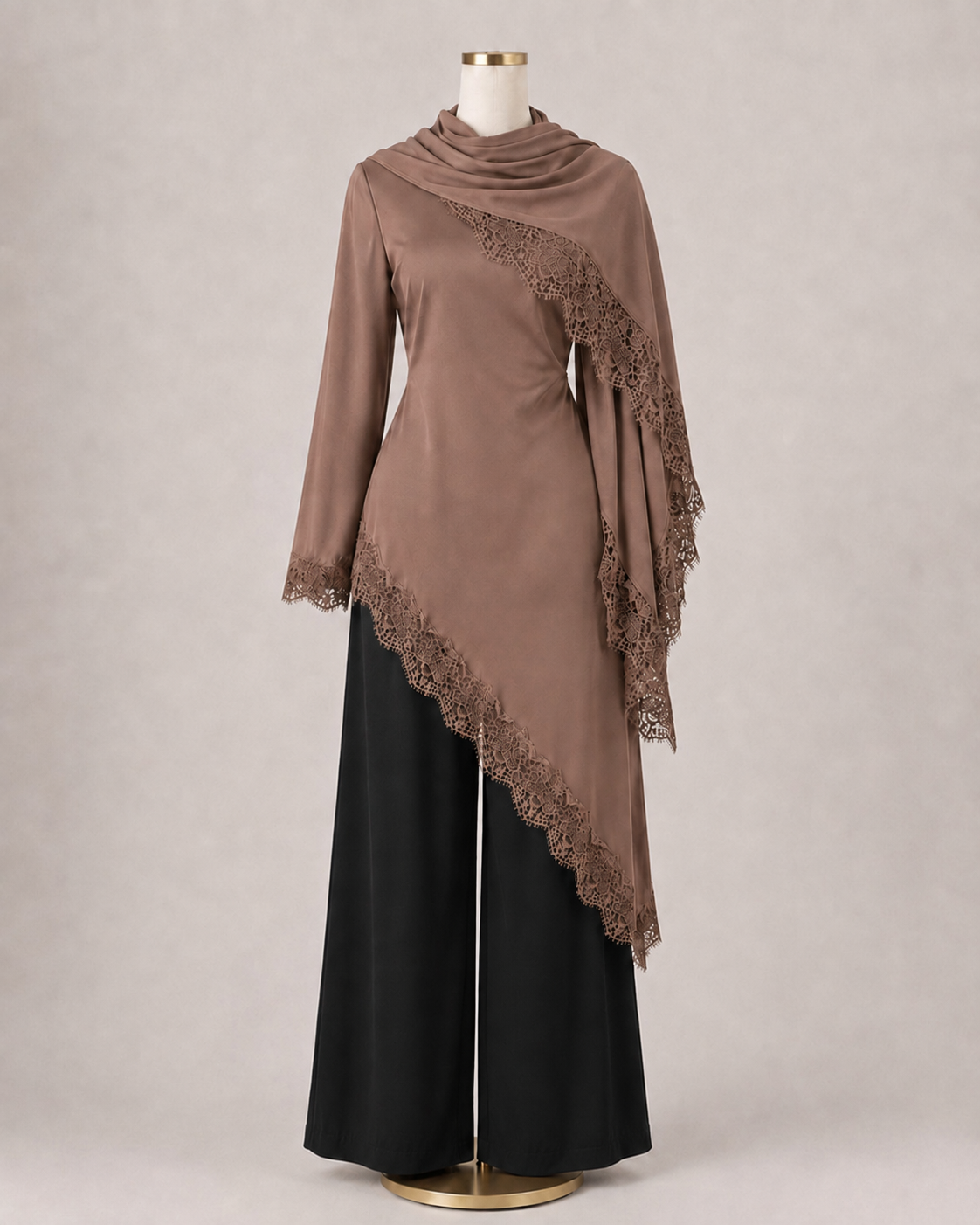 NOORA LACE TOP (MOCHA)
