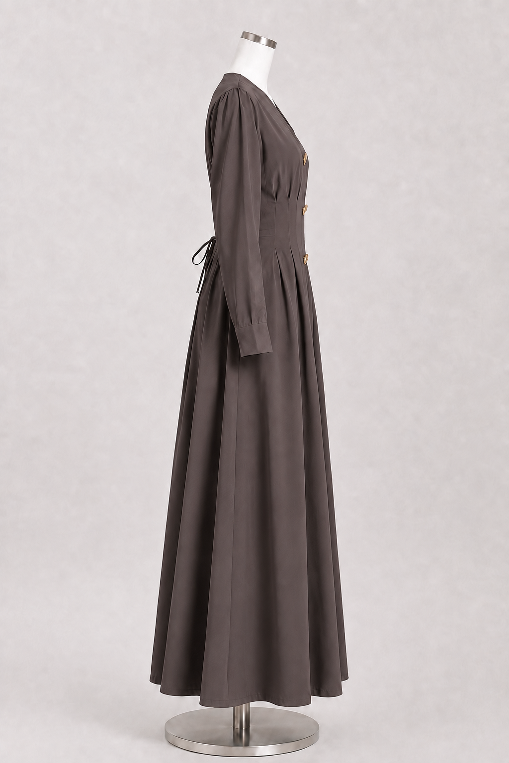 ZAINAH PLEATED DRESS (CHARCOAL)