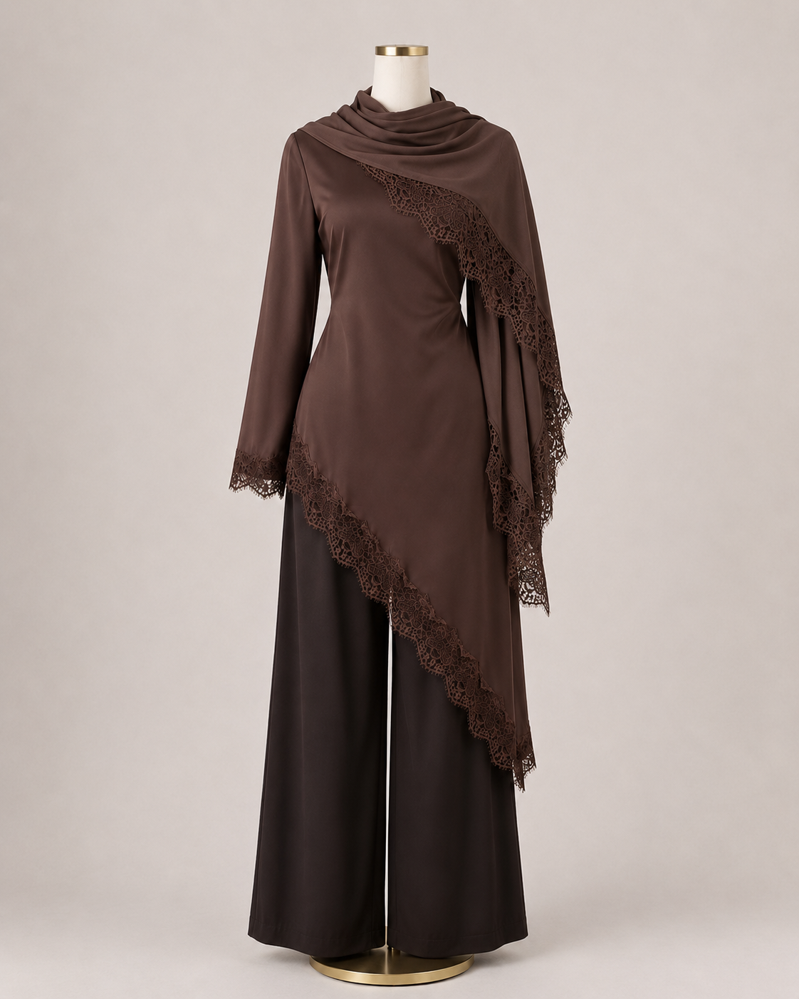 NOORA LACE TOP (CHOCOLATE)