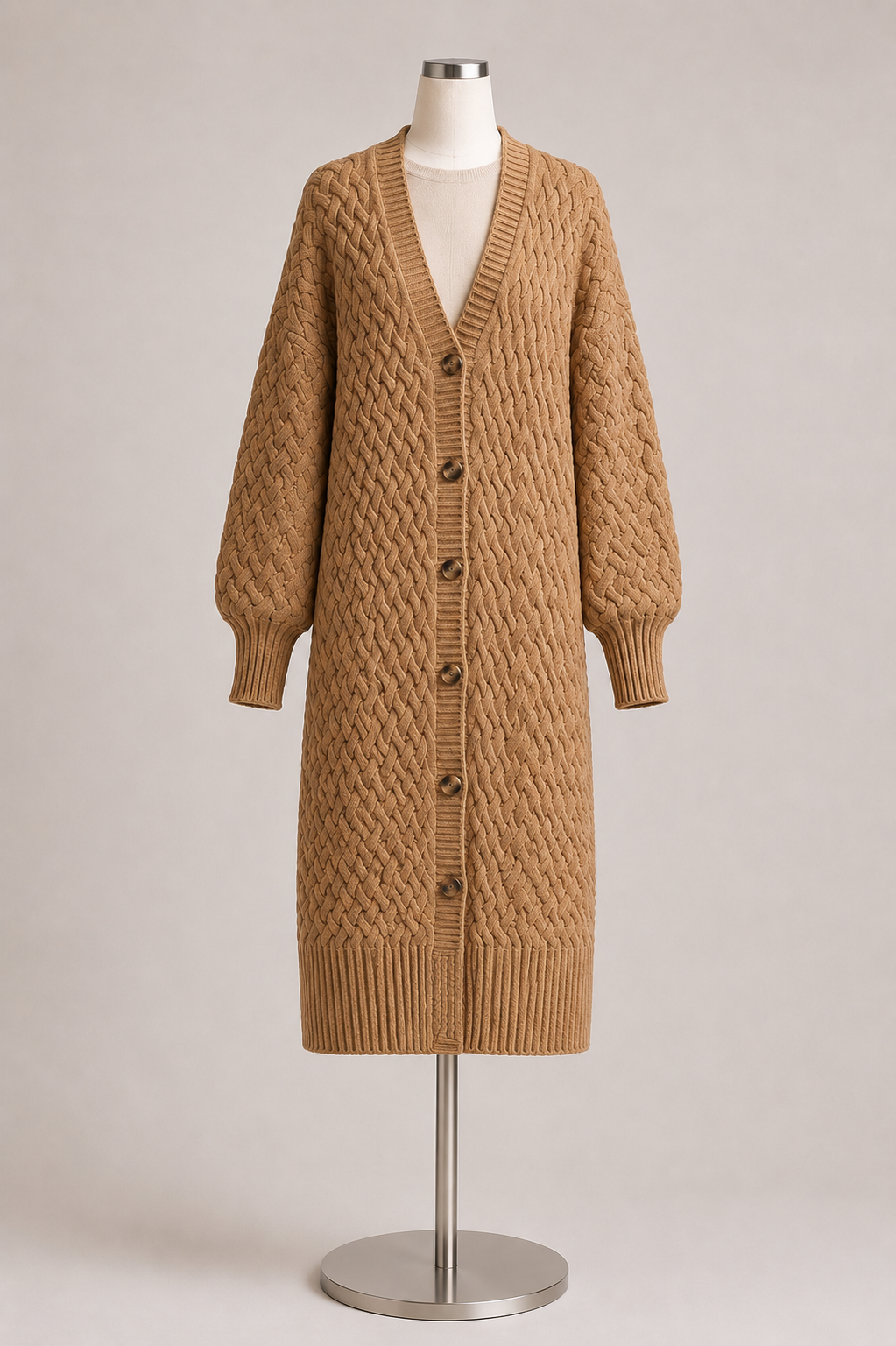 SURAYYAH CABLE CARDIGAN (CAMEL)