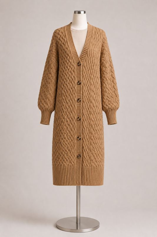 SURAYYAH CABLE CARDIGAN (CAMEL)