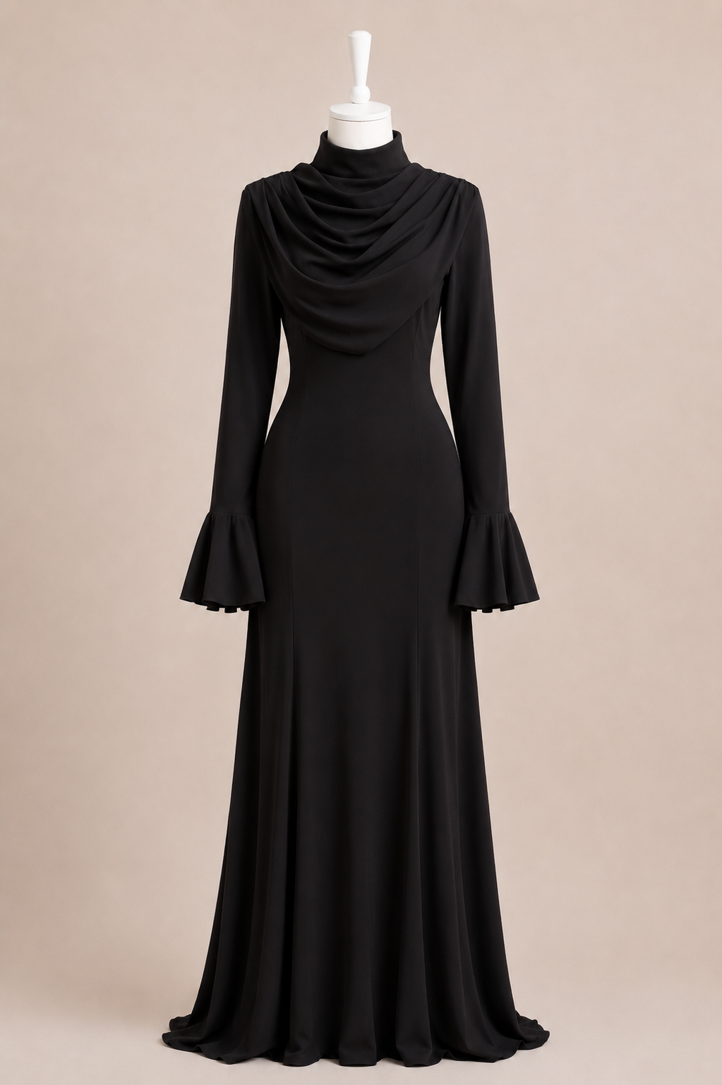 NAILA EVENING DRESS (BLACK)