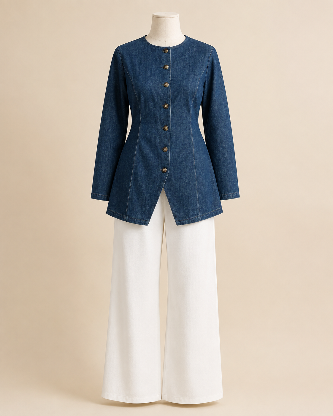 HALA DENIM TOP (DARK)