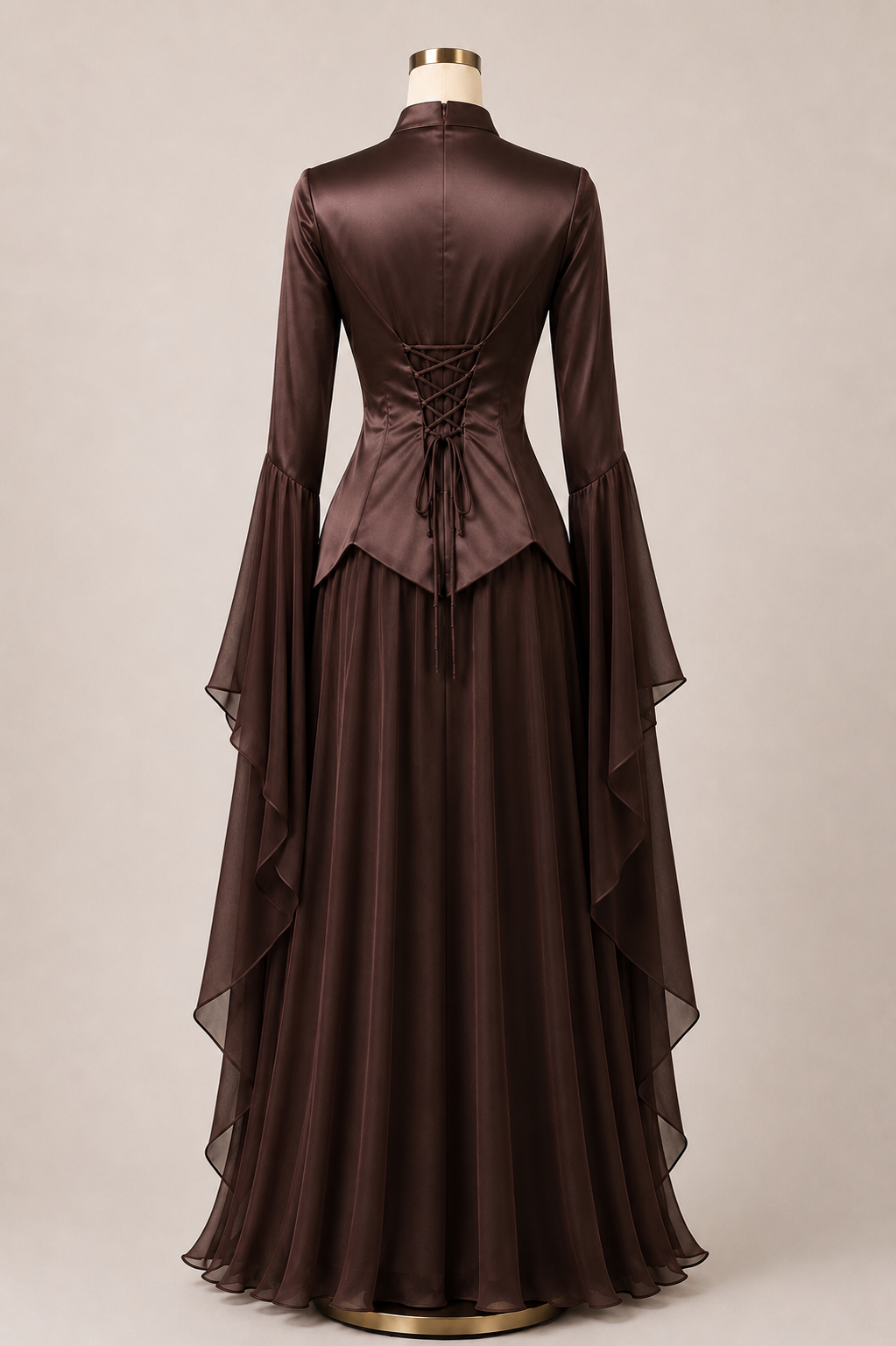 NOELLE EVENING DRESS (CHOCOLATE)