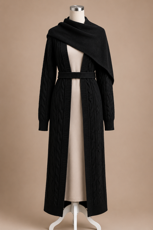 SARA CARDIGAN SET (BLACK)