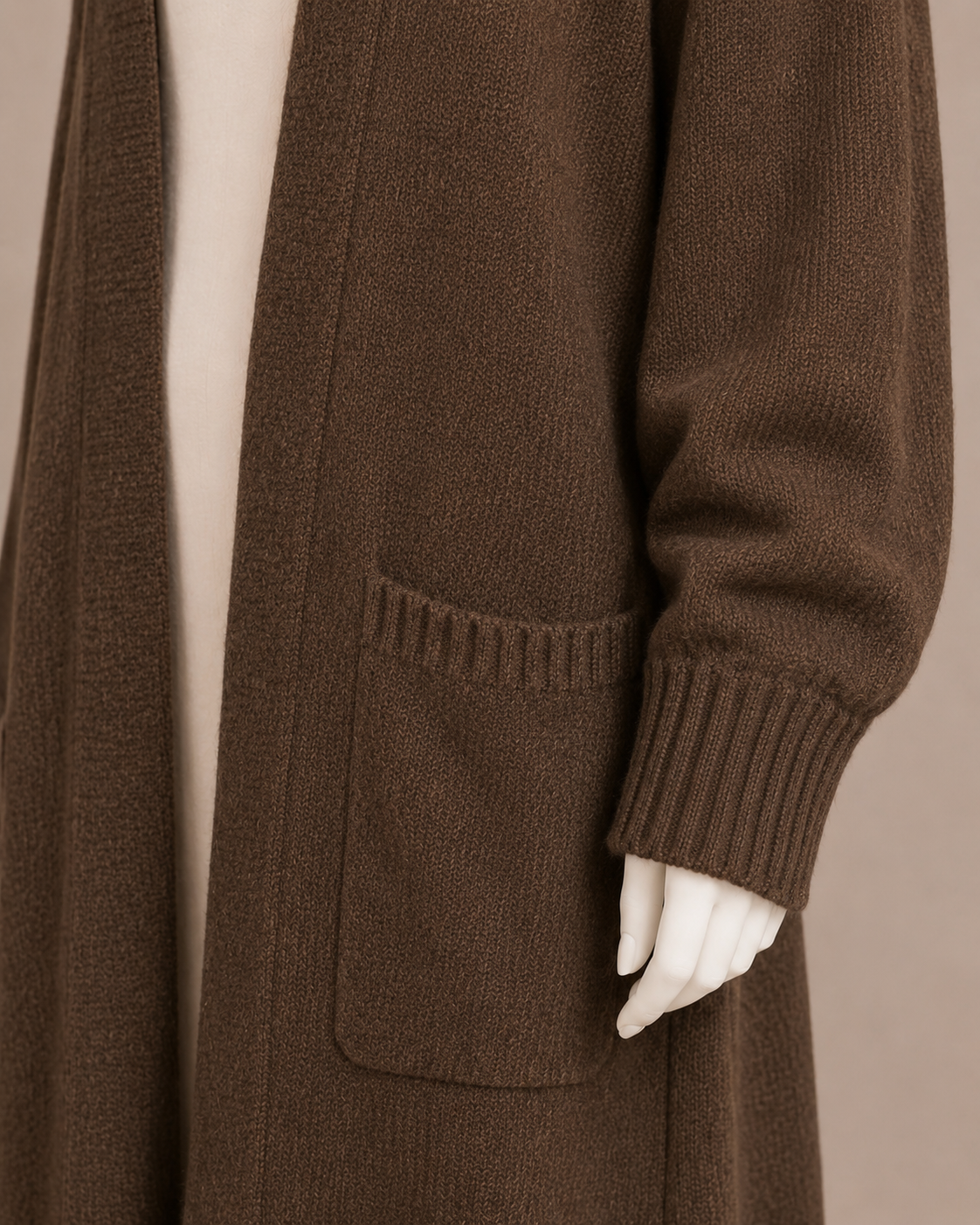 SAMA KNIT CARDIGAN (BROWN)