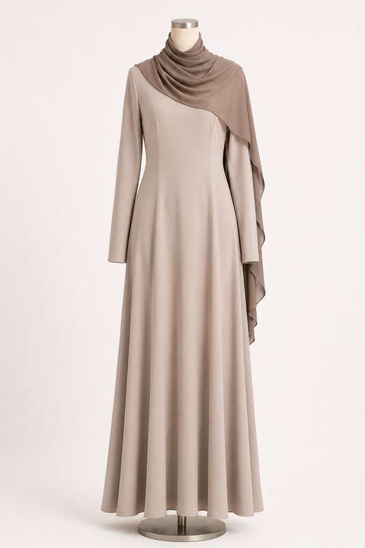 YUSRA DRESS (MOCHA)