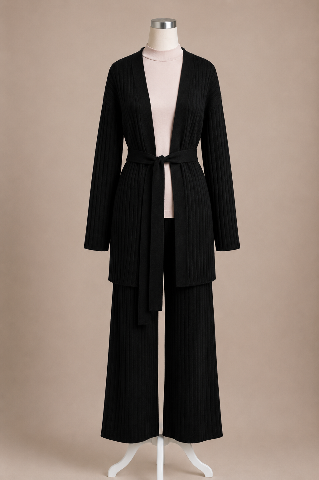 SURAYYAH KNIT CORD SET (BLACK)