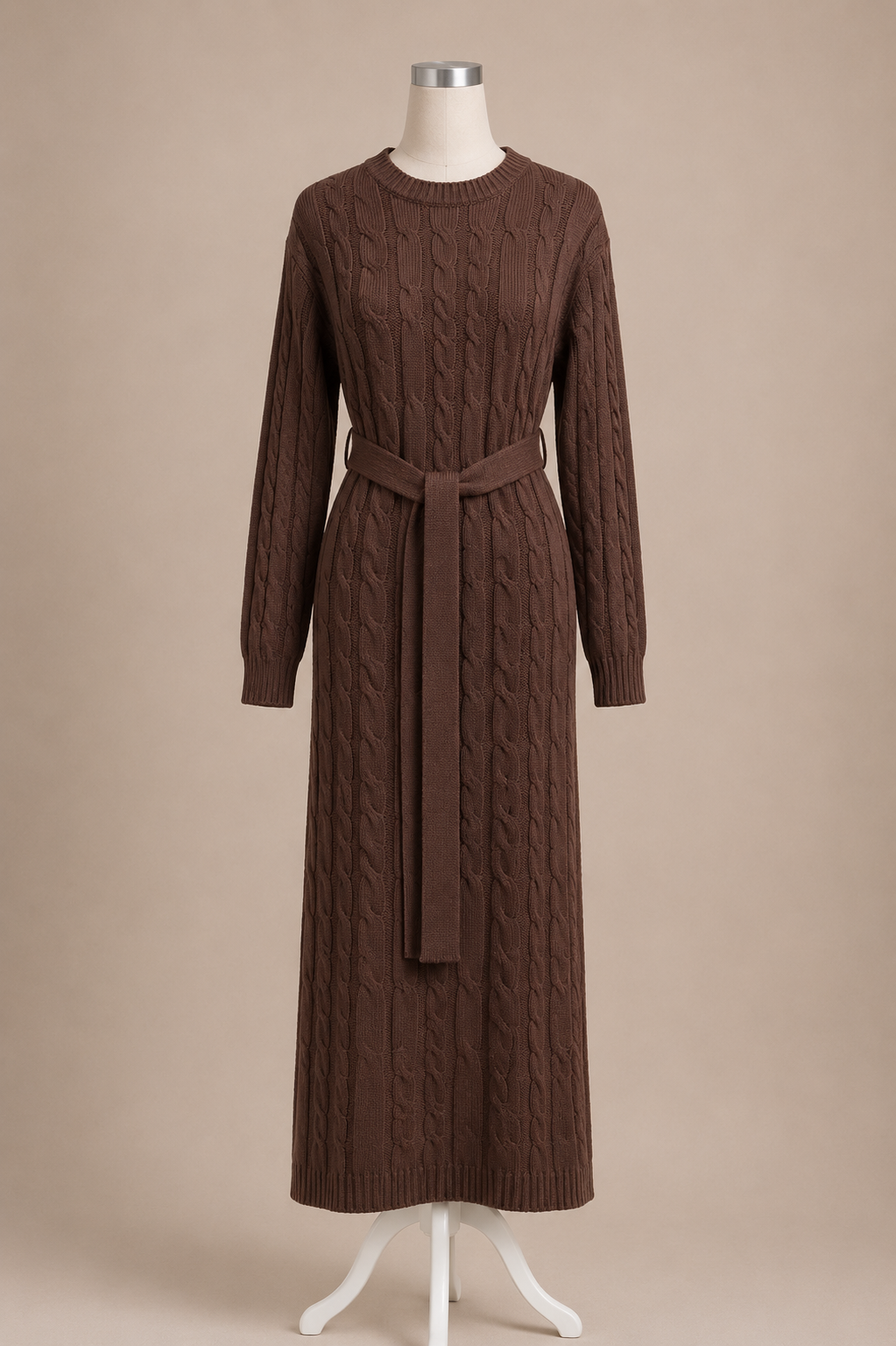 SARA KNIT DRESS (CHOCOLATE)
