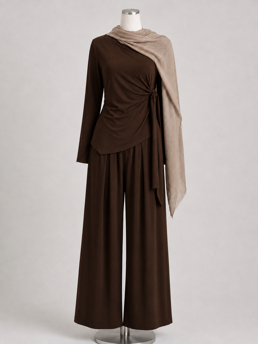 ALENA CORD SET (CHOCOLATE)