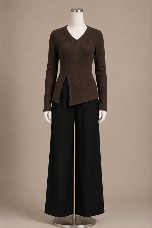 MAYA KNIT TOP (CHOCOLATE)