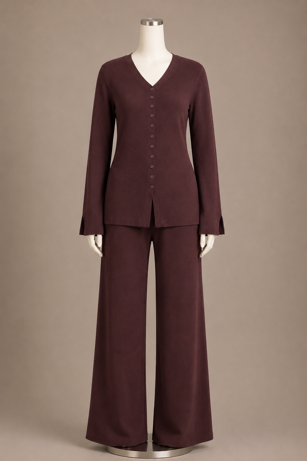 SIDRA KNIT CORD SET (CHOCOLATE)